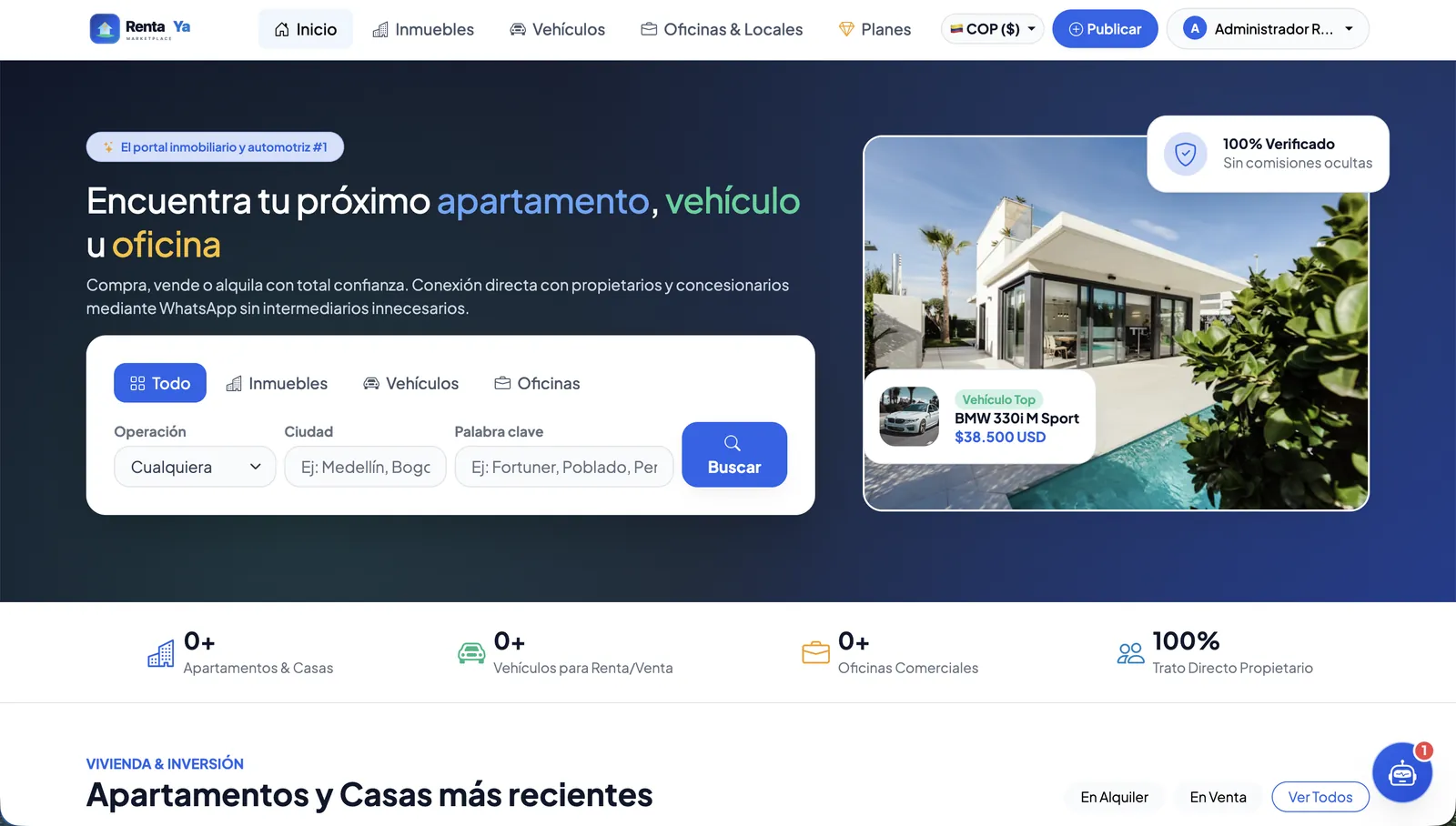 Portal Web Inmobiliario & Automotriz